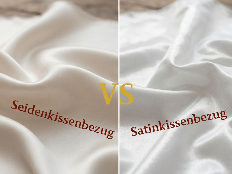 Seidenkissenbezug vs. Satinkissenbezug