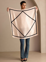[Beiges Quadrat] SilkSilky-DE Schals 004