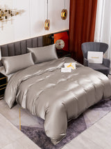 [Grau] SilkSilky-DE 19Momme Bettwäsche Sets 001