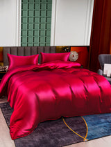 [Rotwein] SilkSilky-DE 25Momme Bettwäsche Sets 004