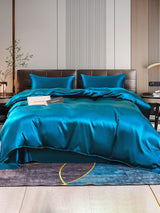 [König Blau] SilkSilky-DE 22Momme Bettwäsche Sets 001