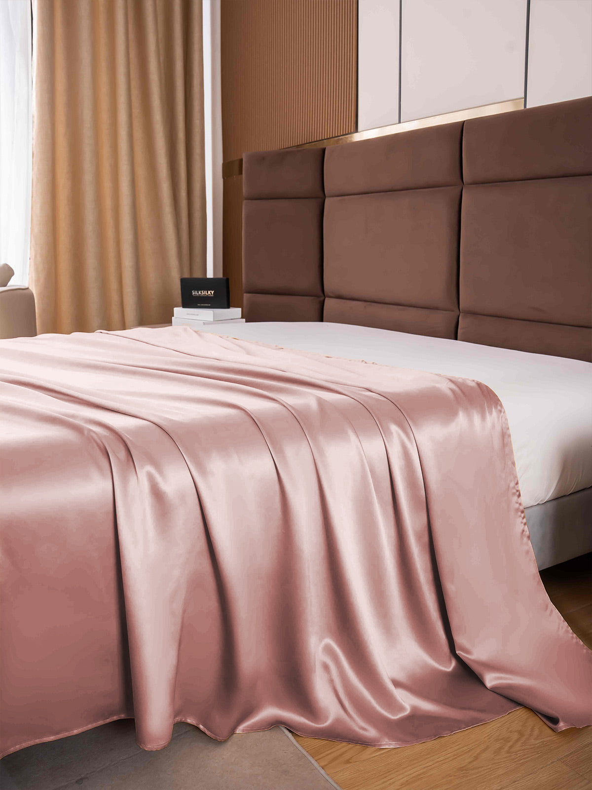 [Blasses Mauve] SilkSilky-DE 19Momme Reine Seide Sheet 005