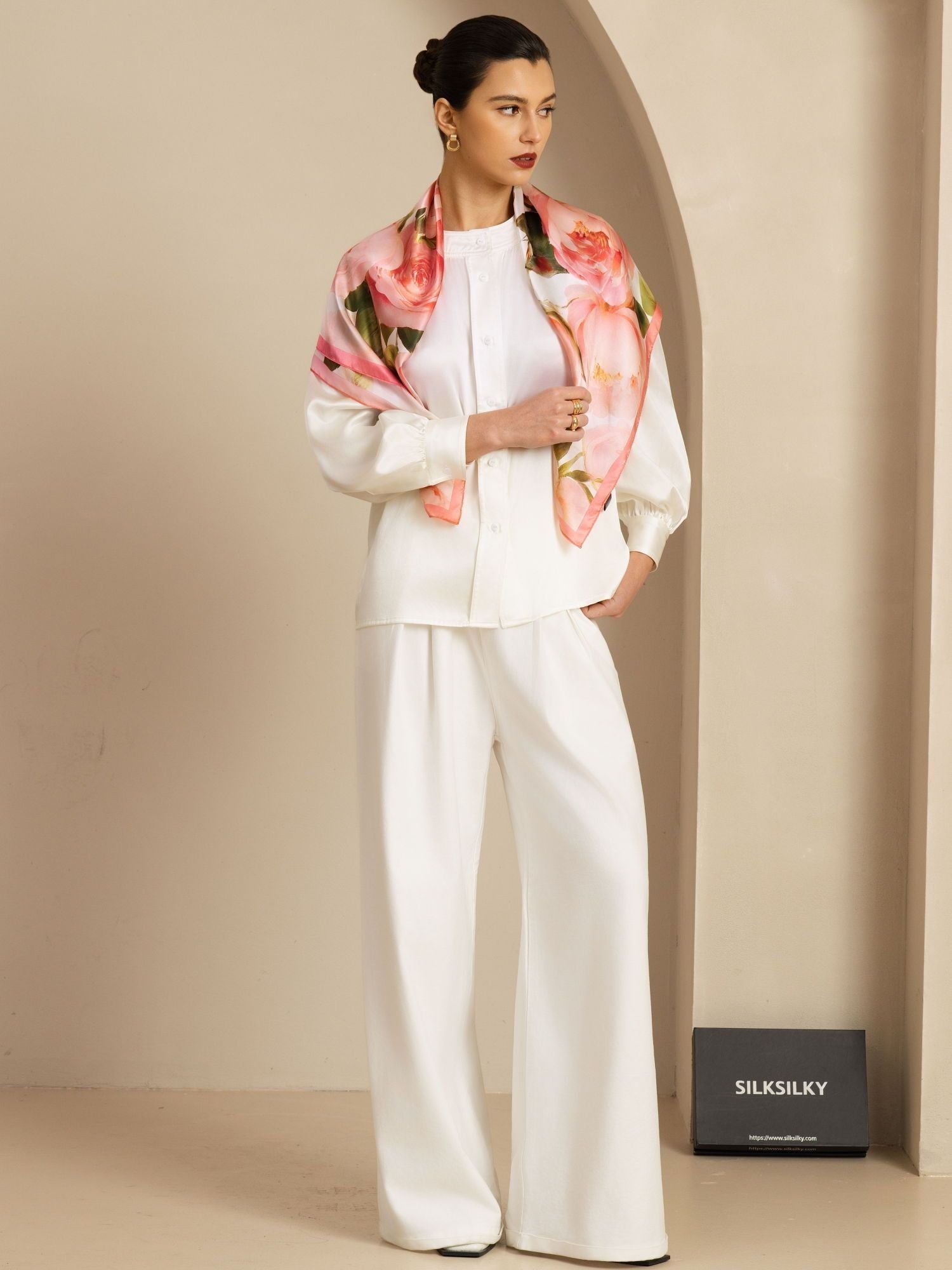 [P108] SilkSilky-DE Pure Silk Scarf 006