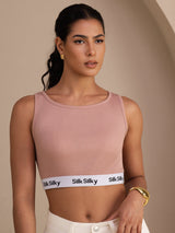 [Rosa] SilkSilky-DE Sleeveless Crew Neck Cami Top 001