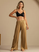 [Tan] SilkSilky-DE 19Momme Women's Sleep Pants 007