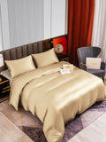 SilkSilky DE 22Momme Reine Seide Bedding Set Beige 002