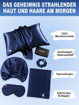 [Dunkelblau] SilkSilky-DE 19Momme Pillowcase Set 002