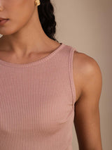 [Rosa] SilkSilky-DE Sleeveless Round Neck Cami Top 006