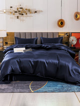 [Dunkelblau] SilkSilky-DE 19Momme Bettwäsche Sets 002