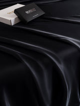 [Schwarz] SilkSilky-DE 19Momme Spannbettlaken 005