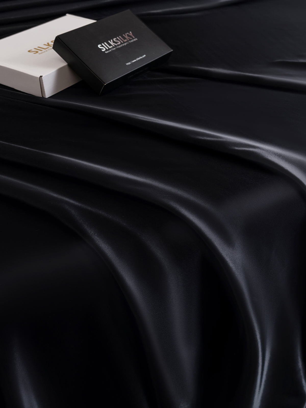 [Schwarz] SilkSilky-DE 19Momme Reine Seide Sheet 005