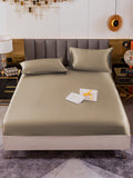 SilkSilky DE 19Momme Reine Seide Bedding Set Khaki 002