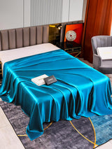 [König Blau] SilkSilky-DE 22Momme Spannbettlaken 002
