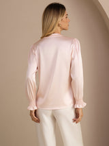 [Rosa] SilkSilky-DE Long Sleeve Damenblusen 002