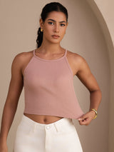 [Rosa] SilkSilky-DE Sleeveless Crew Neck Cami Top 004