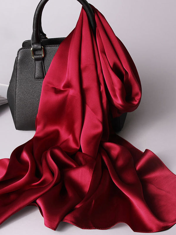 SilkSilky-DE Reine Seide Scarf Rotwein 004