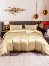 [Beige] SilkSilky-DE 19Momme Reine Seide Bedding Set 002