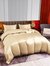 [Beige] SilkSilky-DE 22Momme Reine Seide Bedding Set 005,