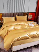[Champagner] SilkSilky-DE 22Momme Reine Seide Bedding Set 002,