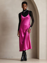 [Rosarot] SilkSilky-DE Sleeveless V Neck Kleider 004