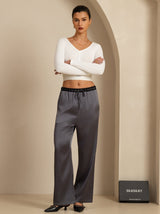[Dunkelgrau] SilkSilky-DE Womens Pants 006