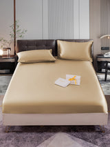 [Beige] SilkSilky-DE 22Momme Bettwäsche Sets 001