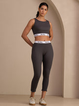 [Grau] SilkSilky-DE Sleeveless Crew Neck Women's Outfit Sets 001