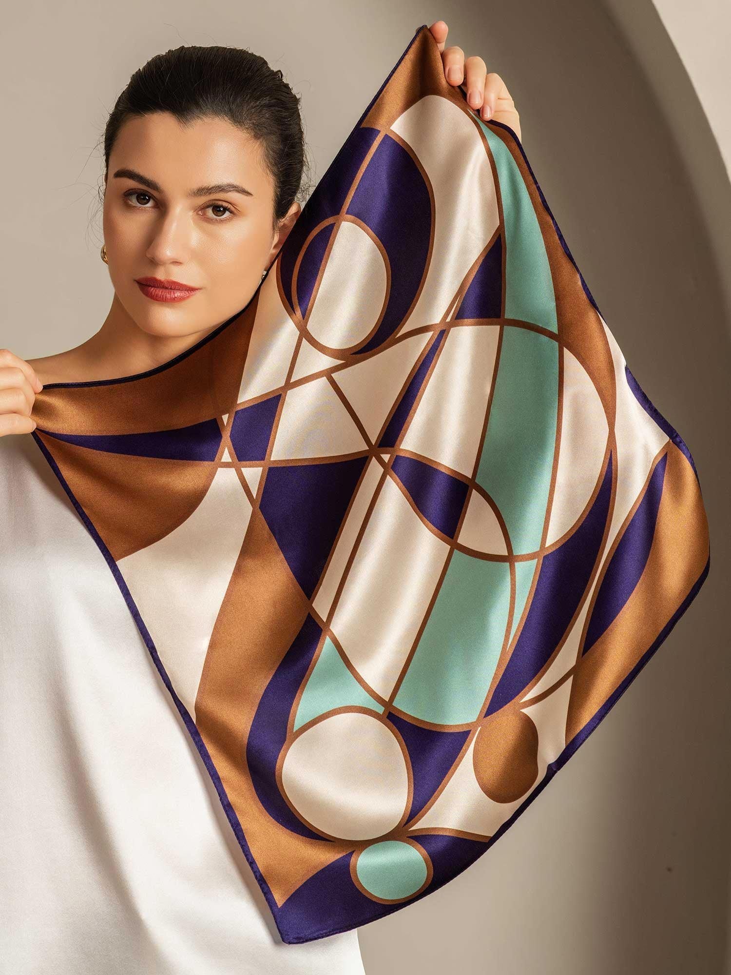 [P104] SilkSilky-DE Reine Seide Scarf 002,