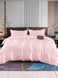 SilkSilky DE 22Momme Reine Seide Bedding Set Rosa 001