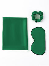 [Dunkelgrün] SilkSilky-DE 19Momme Reine Seide Pillowcase Set 003
