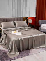 [Grau] SilkSilky-DE 22Momme Bettwäsche Sets 003