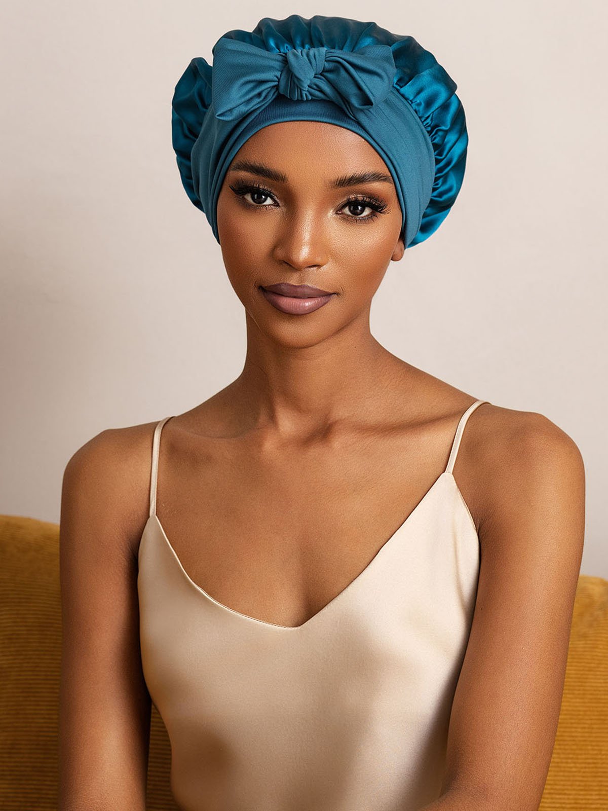 [Violett] SilkSilky-DE Reine Seide Sleep Cap 004,