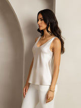 [Hellgrau] SilkSilky-DE Sleeveless V Neck Cami Top 002