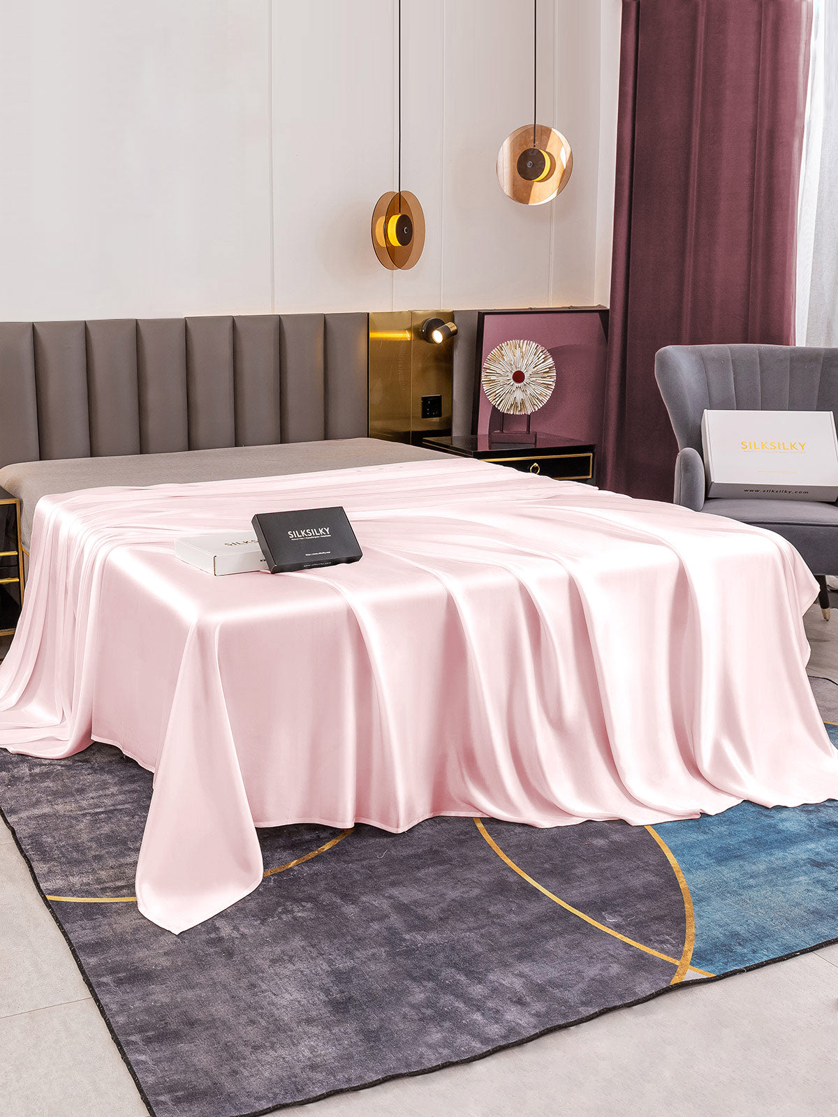 [Rosa] SilkSilky-DE 19Momme Reine Seide Sheet 003