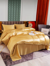 [Champagner] SilkSilky-DE 25Momme Reine Seide Bedding Set 001