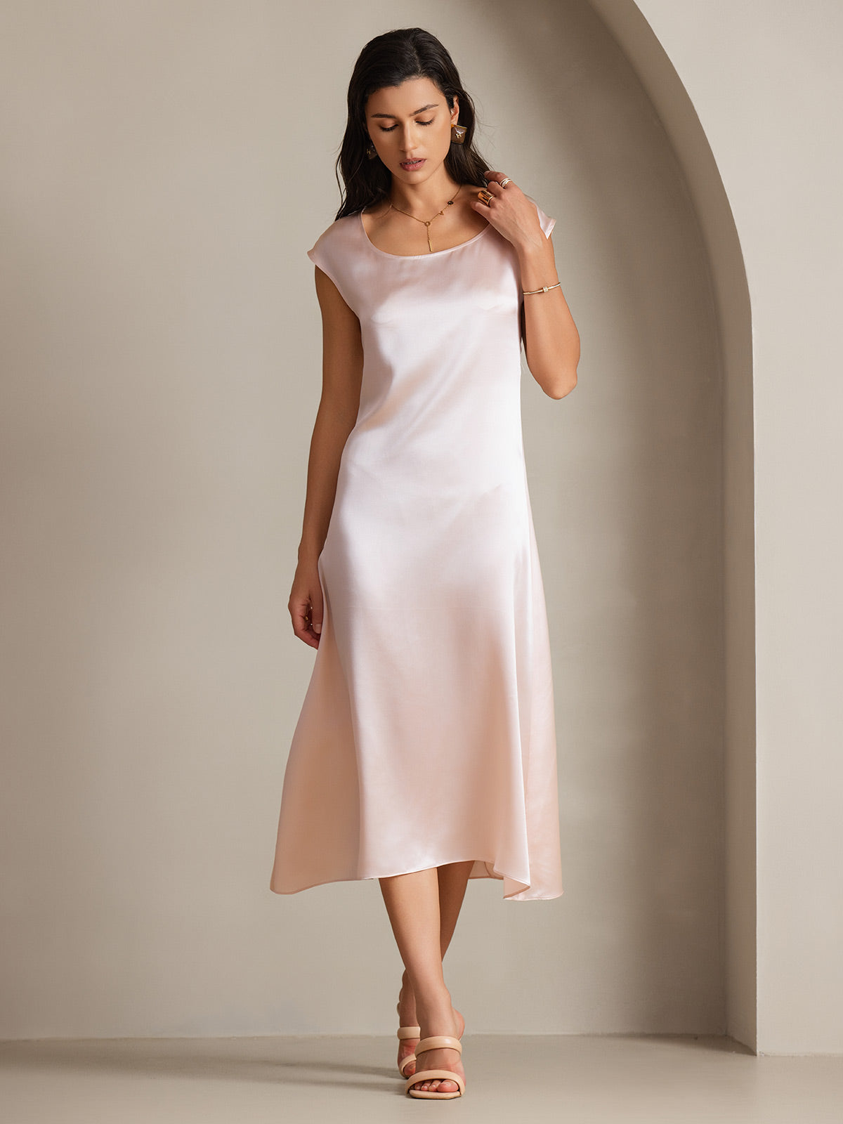[Rosa] SilkSilky-DE 19Momme Seide Dress 005
