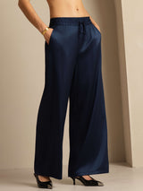 [Dunkelblau] SilkSilky-DE 19Momme Womens Pants 004