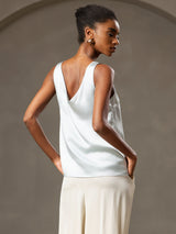 [Hellblau] SilkSilky-DE Sleeveless V Neck Cami Top 002