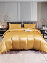 [Champagner] SilkSilky-DE 22Momme Bettwäsche Sets 002