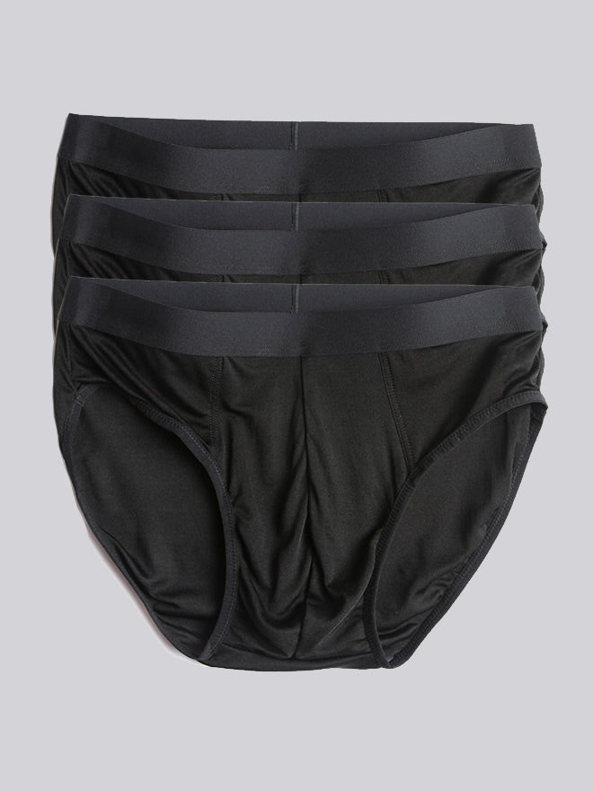 [Schwarz] SilkSilky-DE Reine Seide Mens Underwear 006