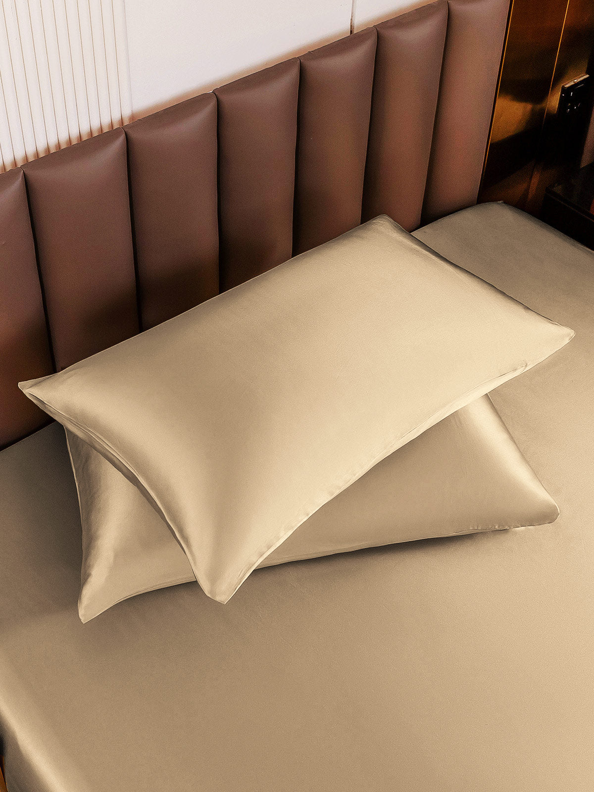 [Beige] SilkSilky-DE 22Momme Reine Seide Pillowcase 003
