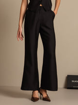 [Schwarz] SilkSilky-DE 32Momme Wolle Damenhosen 001