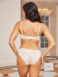 SilkSilky DE Seidenstrick Bra&Panty Set Weiß 003