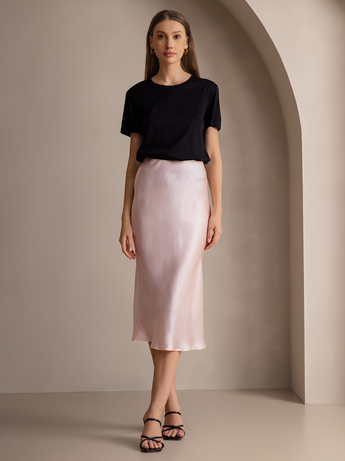 [Hellrosa] SilkSilky-DE 19Momme Reine Seide Skirt 001