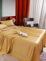 [Champagner] SilkSilky-DE 25Momme Reine Seide Bedding Set 005