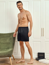 [Schwarz] SilkSilky-DE Mens Sleep Bottoms 006