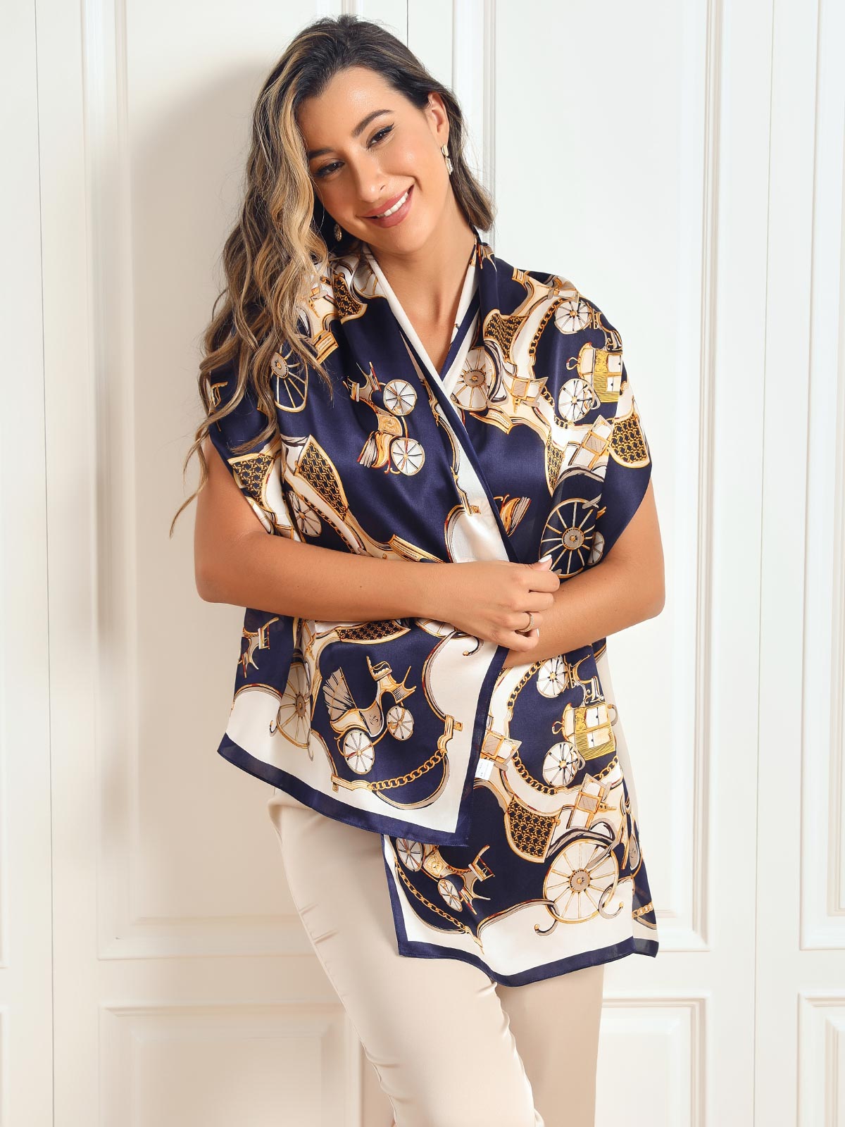 [P026] SilkSilky-DE Reine Seide Scarf 003,