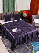[Dunkelviolett] SilkSilky-DE Bettwäsche Sets 002
