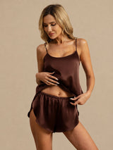 [Braun] SilkSilky-DE Spaghetti Strap Camisole-Set 003