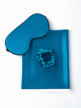 [König Blau] SilkSilky-DE 19Momme Reine Seide Pillowcase Set 005